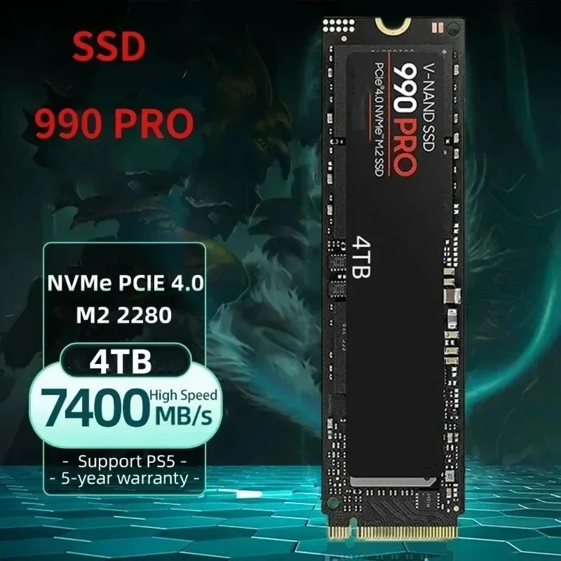 990 PRO Genuine SSD – 512GB/1T - Pcie 4.0 4Tb 2280 Ssd 7450Mbps ulasan dan harga
